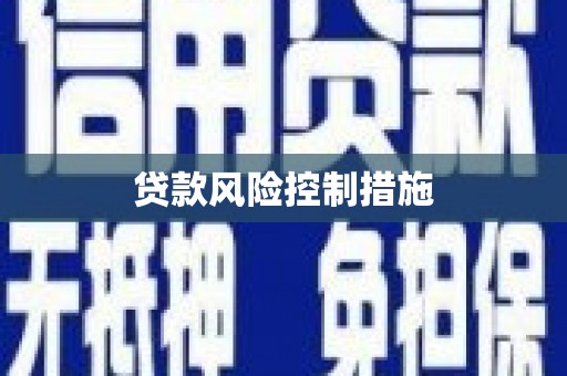 西螺贷款风险控制措施