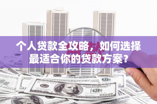元宝个人贷款全攻略，如何选择最适合你的贷款方案？