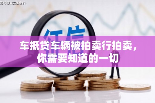 扬州车抵贷车辆被拍卖行拍卖，你需要知道的一切