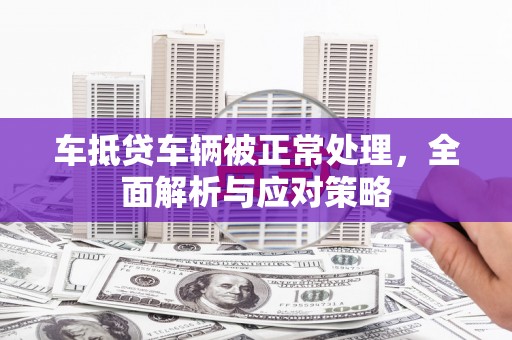 南湖车抵贷车辆被正常处理，全面解析与应对策略