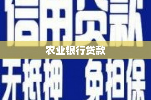 安平农业银行贷款