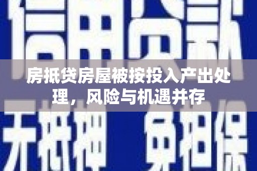 大鹏新区房抵贷房屋被按投入产出处理，风险与机遇并存