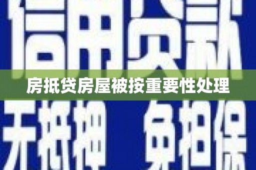 罗山房抵贷房屋被按重要性处理