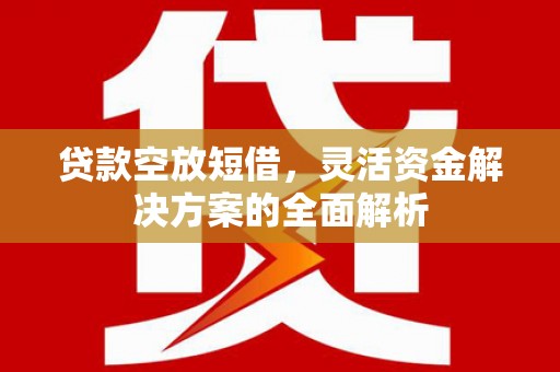 岳塘贷款空放短借，灵活资金解决方案的全面解析