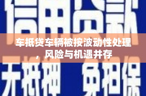 大寮车抵贷车辆被按波动性处理，风险与机遇并存