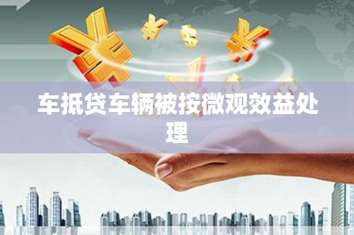 随县车抵贷车辆被按微观效益处理