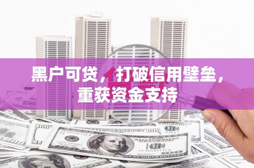 满州黑户可贷，打破信用壁垒，重获资金支持