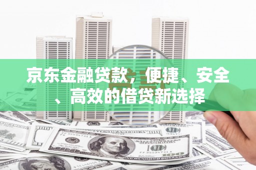 徐汇京东金融贷款，便捷、安全、高效的借贷新选择