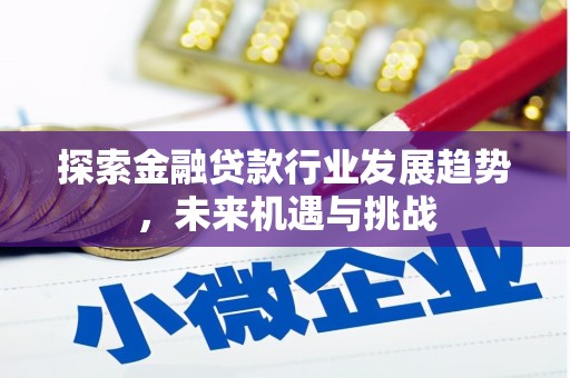 平武探索金融贷款行业发展趋势，未来机遇与挑战
