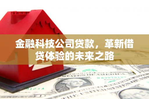 织金金融科技公司贷款，革新借贷体验的未来之路