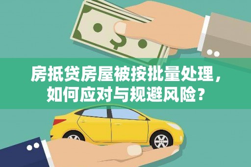 额敏房抵贷房屋被按批量处理，如何应对与规避风险？
