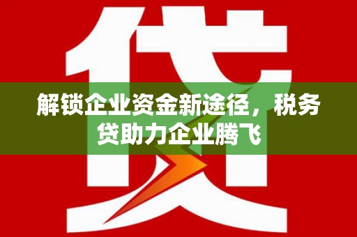 港南解锁企业资金新途径，税务贷助力企业腾飞