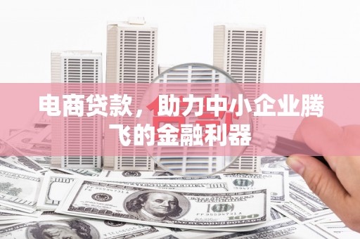 萨尔图电商贷款，助力中小企业腾飞的金融利器
