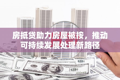 茄萣房抵贷助力房屋被按，推动可持续发展处理新路径