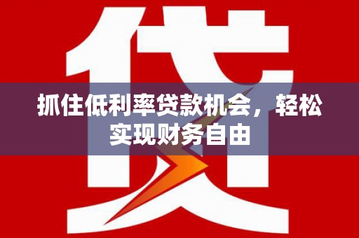 遵化市抓住低利率贷款机会，轻松实现财务自由