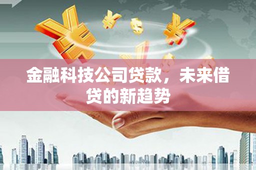 滨海新区金融科技公司贷款，未来借贷的新趋势