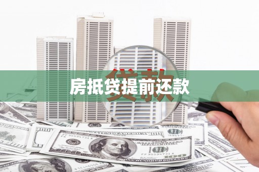 滨海新区房抵贷提前还款