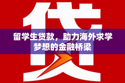 云安留学生贷款，助力海外求学梦想的金融桥梁