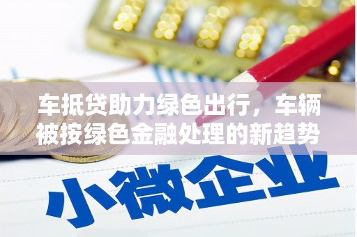 苏尼特左旗车抵贷助力绿色出行，车辆被按绿色金融处理的新趋势