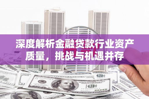 泾阳深度解析金融贷款行业资产质量，挑战与机遇并存