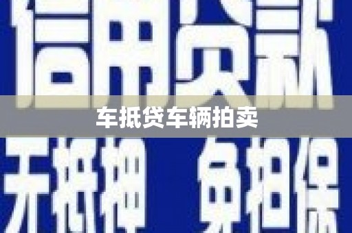 集贤车抵贷车辆拍卖