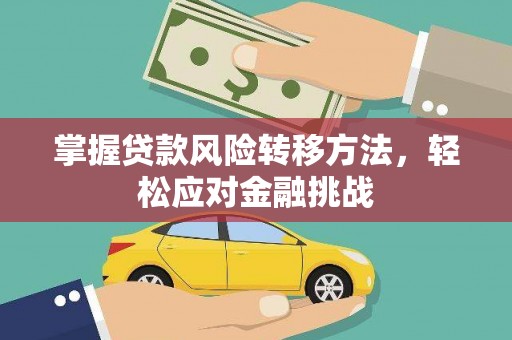 嵊州掌握贷款风险转移方法，轻松应对金融挑战