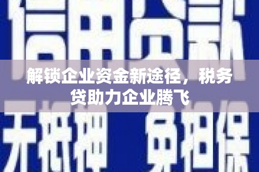 德宏解锁企业资金新途径，税务贷助力企业腾飞
