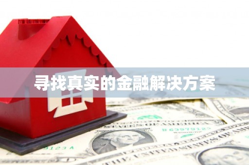 襄城寻找真实的金融解决方案