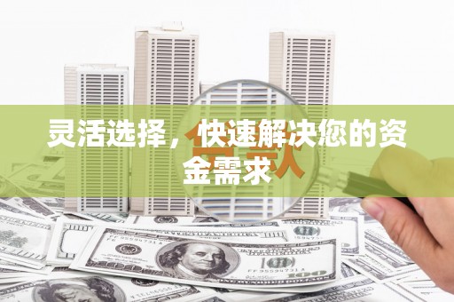 杞县灵活选择，快速解决您的资金需求