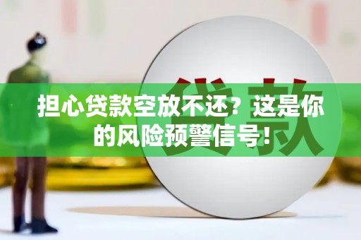 南丹担心贷款空放不还？这是你的风险预警信号！