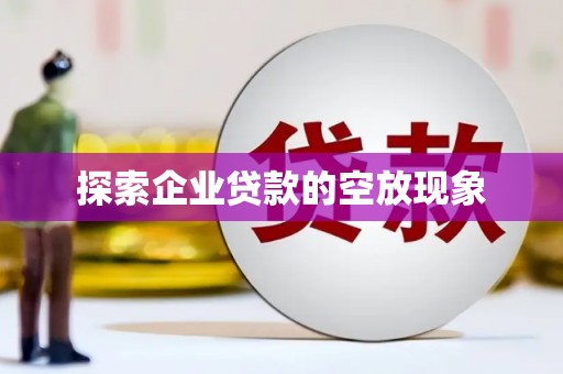 盐埕探索企业贷款的空放现象