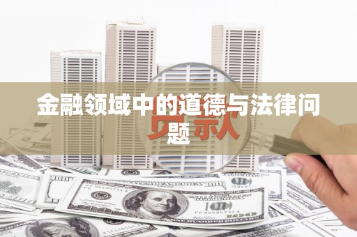 盐埕金融领域中的道德与法律问题