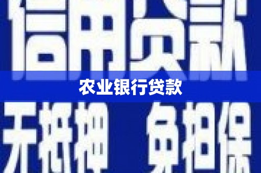 洛宁农业银行贷款